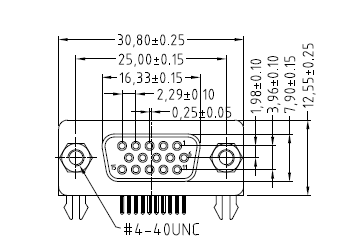 HDR-15母紅色半金叉鎖3